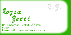 rozsa zettl business card